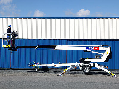 Anhänger Hubsteiger DINO 150T II - Seitenansicht Anhänger Hubsteiger DINO 150T II in der Seitenansicht