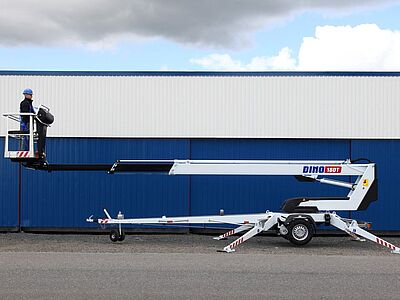 Anhänger Hubsteiger DINO 180T II - Seitenansicht Anhänger Hubsteiger DINO 180T II in der Seitenansicht